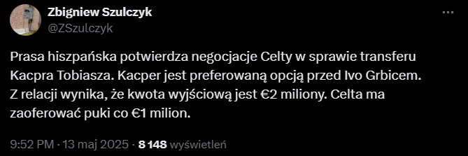 Wiadomo ile Celta Vigo OFERUJE za Kacpra Tobiasza!